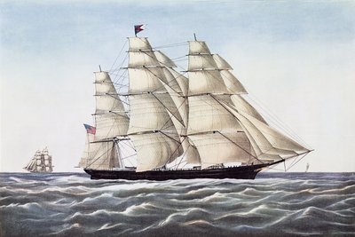 Das Klipperschiff Flying Cloud, veröffentlicht von Currier und Ives, 1852 von Unbekannt Unbekannt